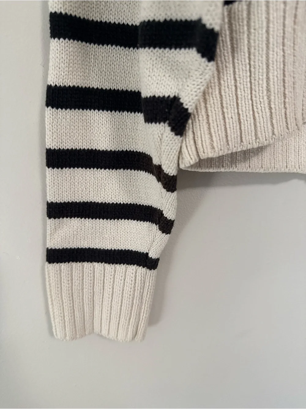 Reformation Francesco Cotton Polo Sweater Striped XS